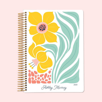6x9 Weekly Planner - Artful Flowers Daffodil