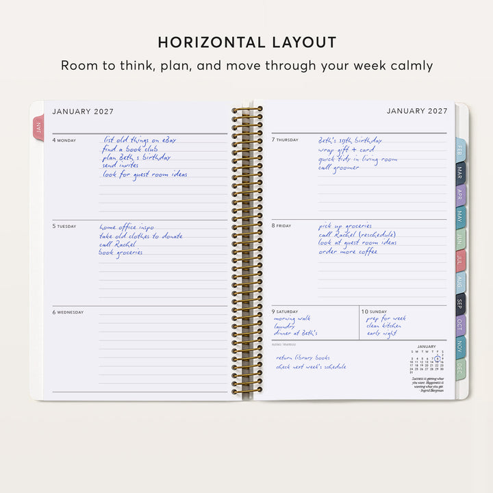 Inside your weekly planner