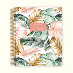 8.5x11 Monthly Planner - Blush Gold Tropical