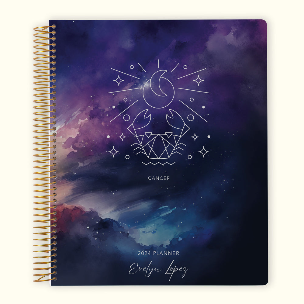 8.5x11 Monthly Planner - Cancer Zodiac Sign