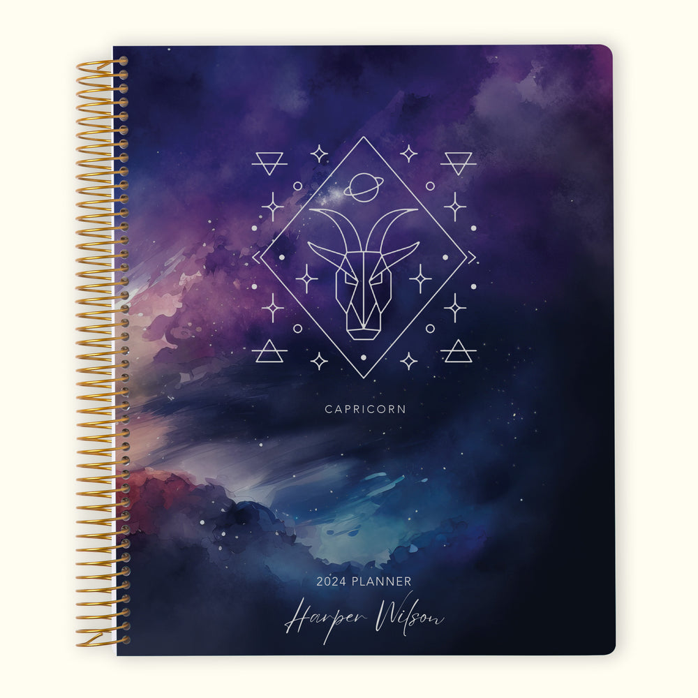 8.5x11 Monthly Planner - Capricorn Zodiac Sign