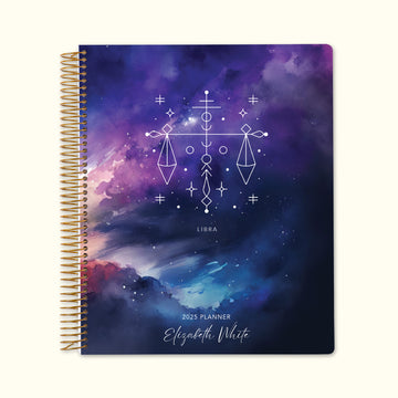 8.5x11 Monthly Planner - Libra Zodiac Sign