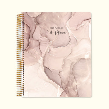 8.5x11 Monthly Planner - Neutral Abstract Ink