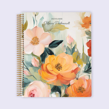 8.5x11 Student Planner - Blossom Dreams Orange Green