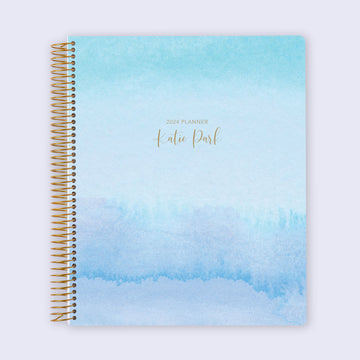 8.5x11 Student Planner - Blue Lavender Watercolor Gradient