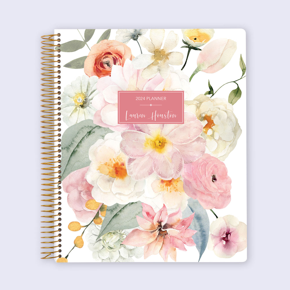8.5x11 Student Planner - Flirty Florals Blush