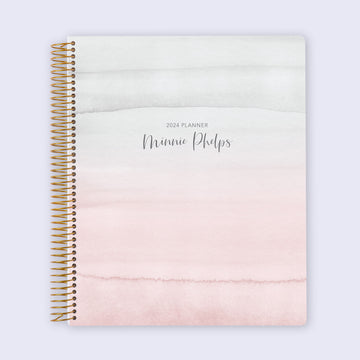 8.5x11 Student Planner - Pink Grey Watercolor Gradient