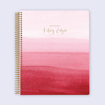 8.5x11 Student Planner - Pink Watercolor Ombré