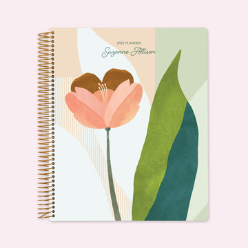 8.5x11 Teacher Planner - Abstract Florals Multicolor