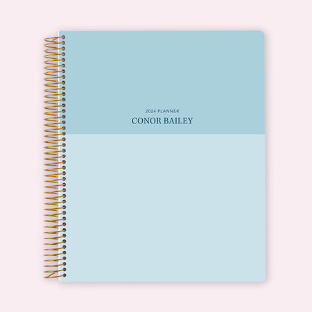 8.5x11 Teacher Planner - Blue Color Block