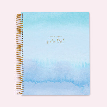 8.5x11 Teacher Planner - Blue Lavender Watercolor Gradient