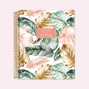 8.5x11 Teacher Planner - Blush Gold Tropical