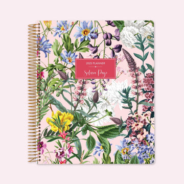 8.5x11 Teacher Planner - Colorful Florals Pink