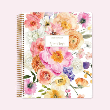 8.5x11 Teacher Planner - Flirty Florals Colorful