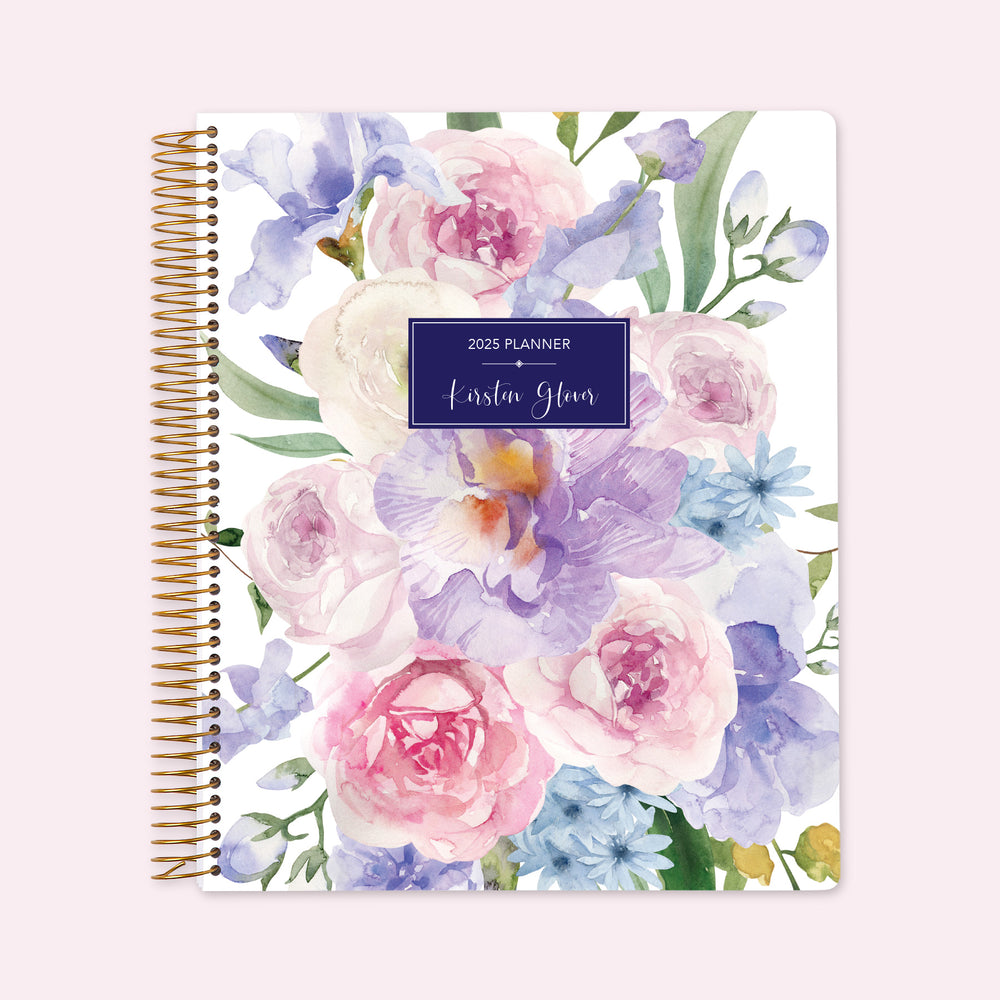 8.5x11 Teacher Planner - Flirty Florals Mauve