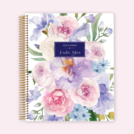 8.5x11 Teacher Planner - Flirty Florals Mauve