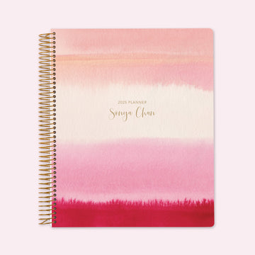 8.5x11 Teacher Planner - Pink Watercolor Gradient
