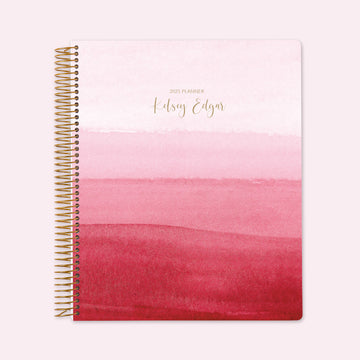 8.5x11 Teacher Planner - Pink Watercolor Ombré