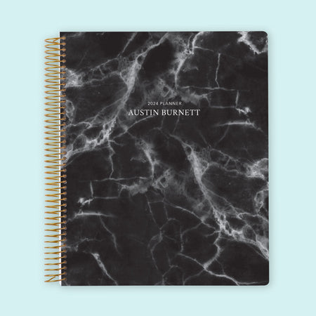 8.5x11 Weekly Planner - Black Marble