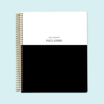 8.5x11 Weekly Planner - Black White Color Block