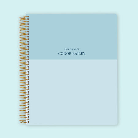 8.5x11 Weekly Planner - Blue Color Block