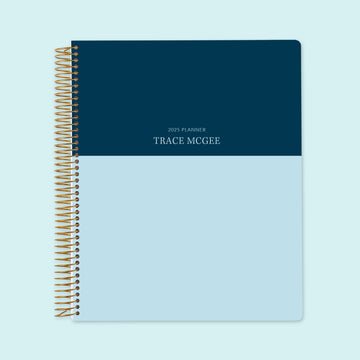 8.5x11 Weekly Planner - Blue Navy Color Block