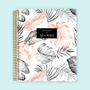 
                  
                    8.5x11 Weekly Planner - Blush Gray Tropical
                  
                