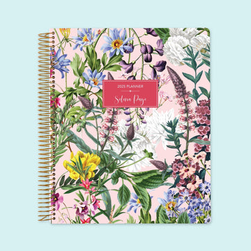 8.5x11 Weekly Planner - Colorful Florals Pink