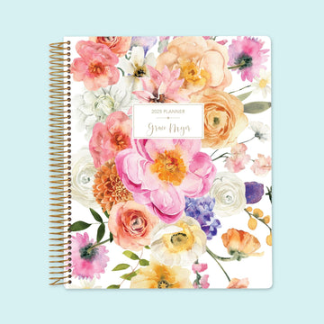 8.5x11 Weekly Planner - Flirty Florals Colorful