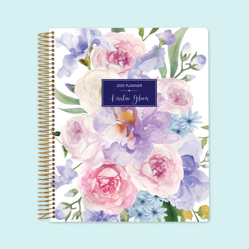 8.5x11 Weekly Planner - Flirty Florals Mauve