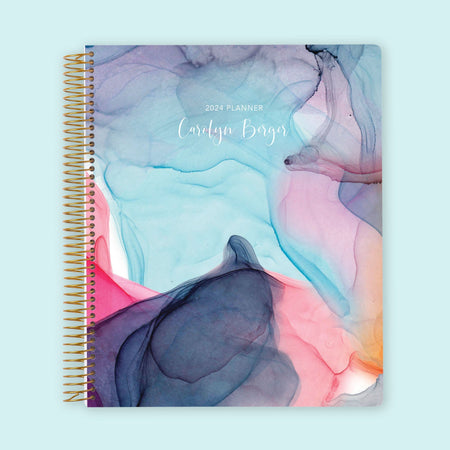 8.5x11 Weekly Planner - Multicolor Flowing Ink