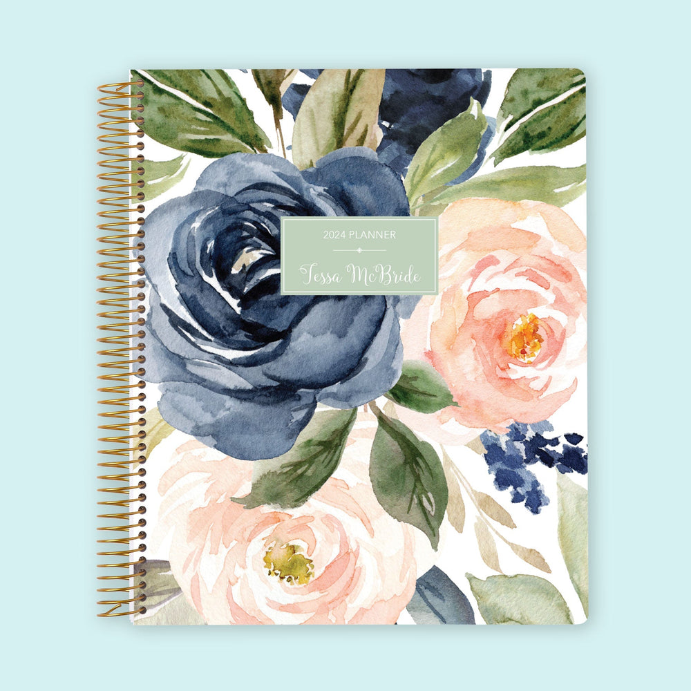 
                  
                    8.5x11 Weekly Planner - Navy Blush Roses
                  
                
