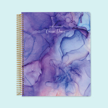 8.5x11 Weekly Planner - Purple Flowing Ink