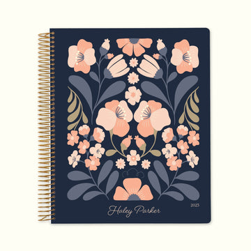 8.5x11 Monthly Planner - Secret Garden Blush & Dusk