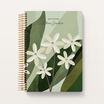 Self Care Planner - Abstract Florals Green