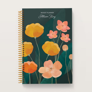 
                  
                    Abstract Florals Green Multicolor cover on a 6×9 Posy budget planner
                  
                