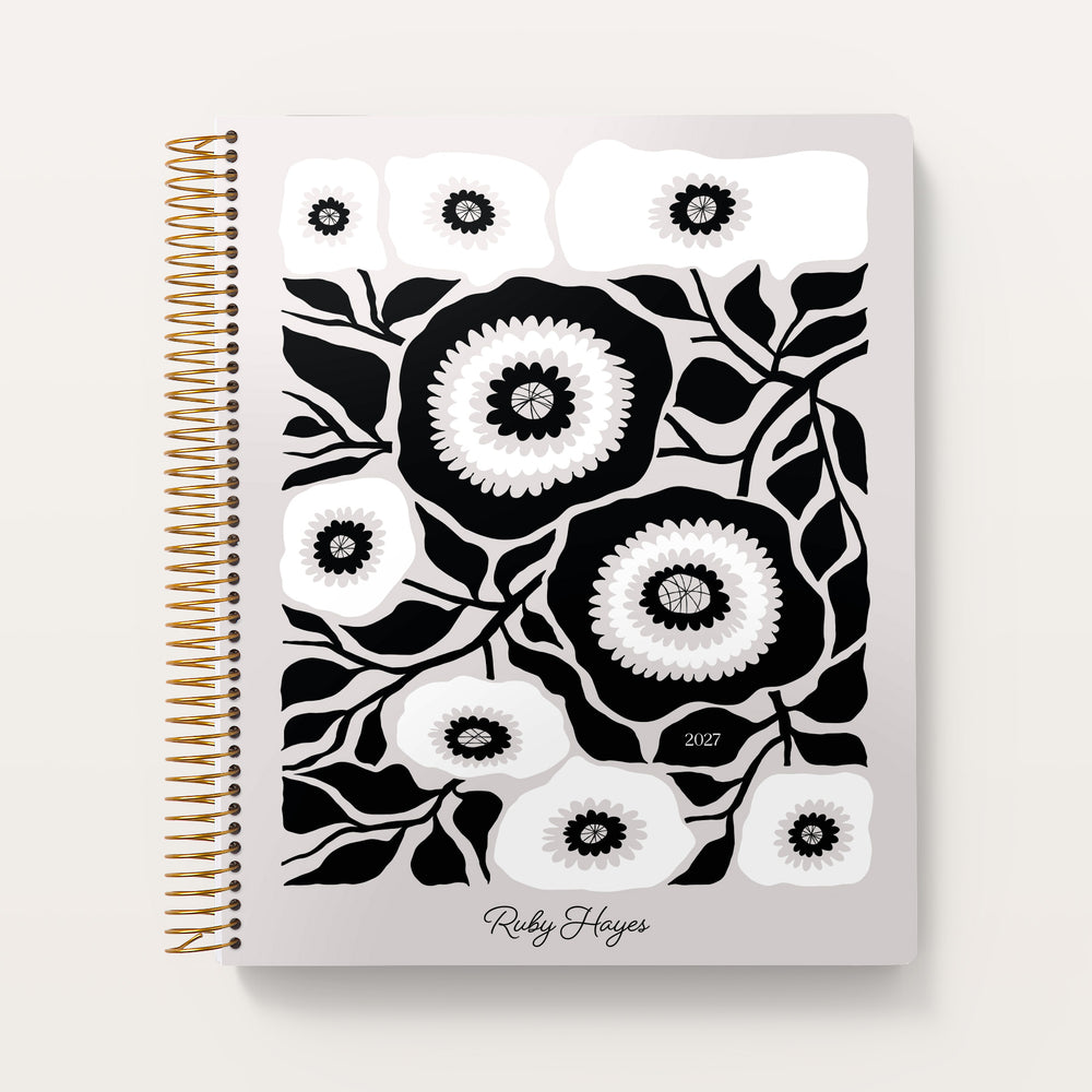 
                  
                    8.5x11 Teacher Planner - Artful Flowers Black and White
                  
                