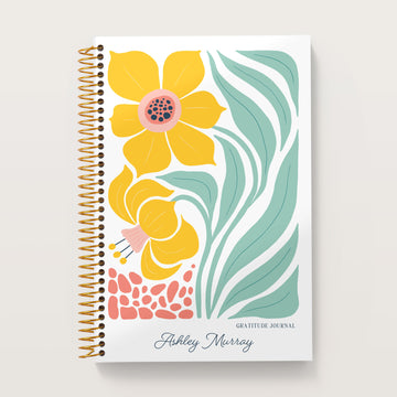 6x9 Gratitude Journal - Artful Flowers Daffodil
