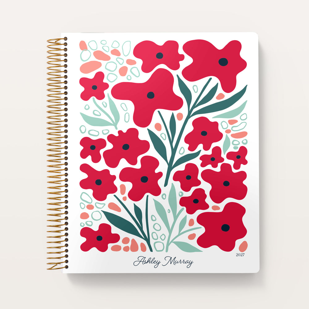
                  
                    8.5x11 Weekly Planner - Artful Flowers Red
                  
                