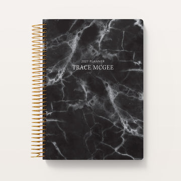 6x9 Weekly Planner - Black Marble