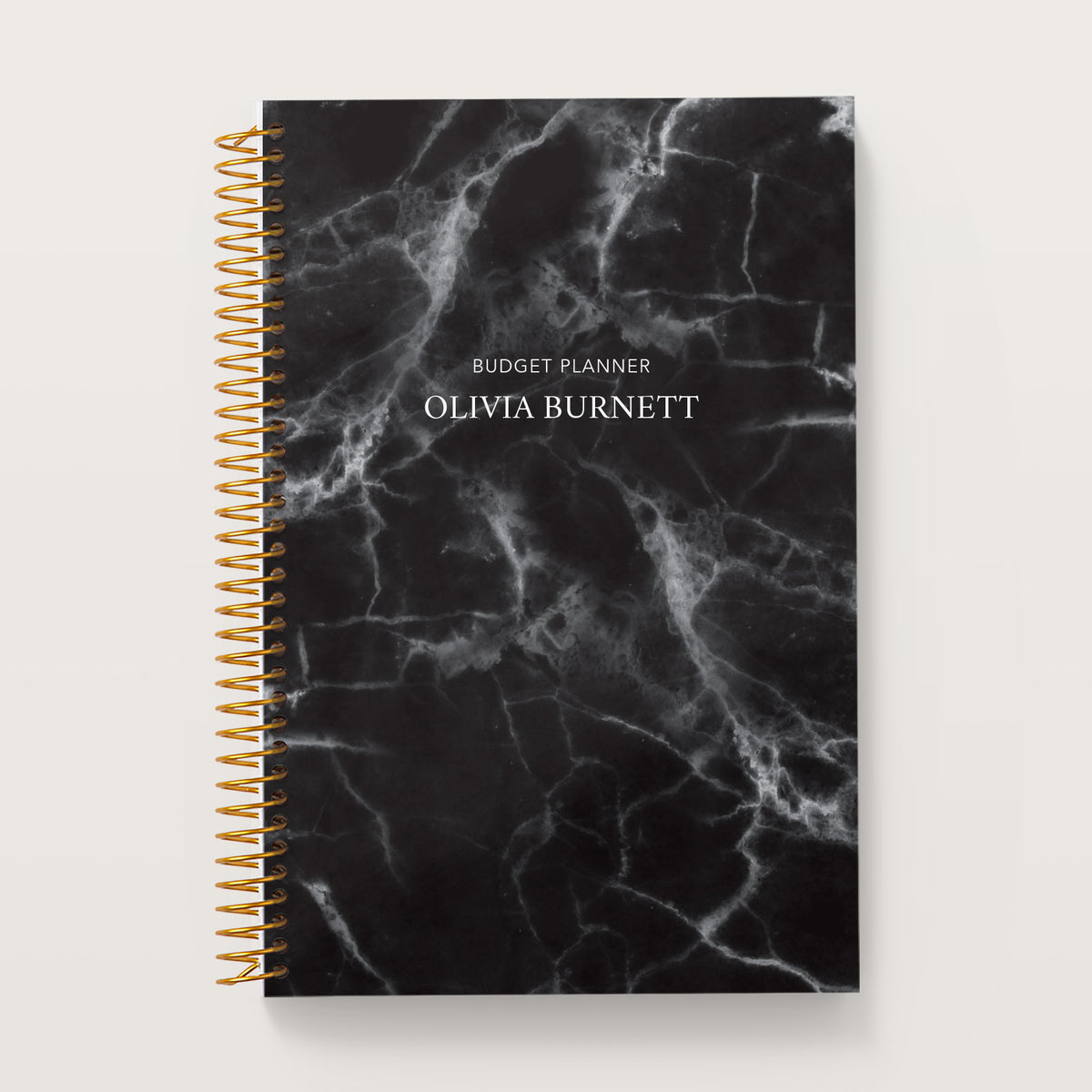Black Marble cover on a 6×9 Posy budget planner