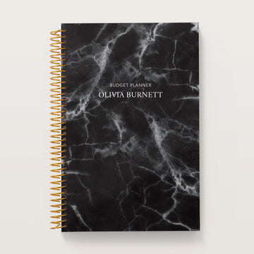 6x9 Budget Planner - Black Marble