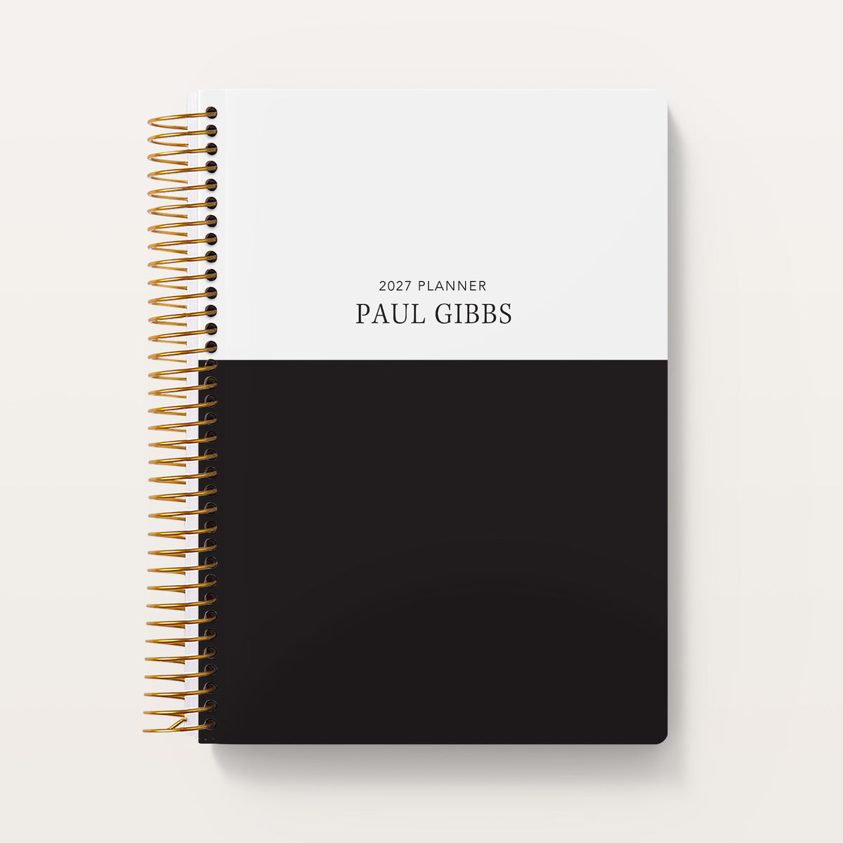 Black White Color Block cover on a 6×9 Posy planner