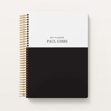 Self Care Planner - Black White Color Block
