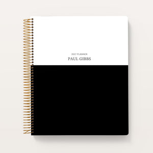 
                  
                    Black White Color Block cover on an 8.5×11 Posy planner
                  
                