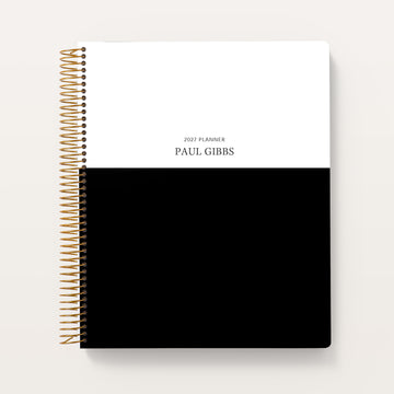 8.5x11 Teacher Planner - Black White Color Block