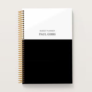 
                  
                    White Black Color Block cover on a 6×9 Posy budget planner
                  
                