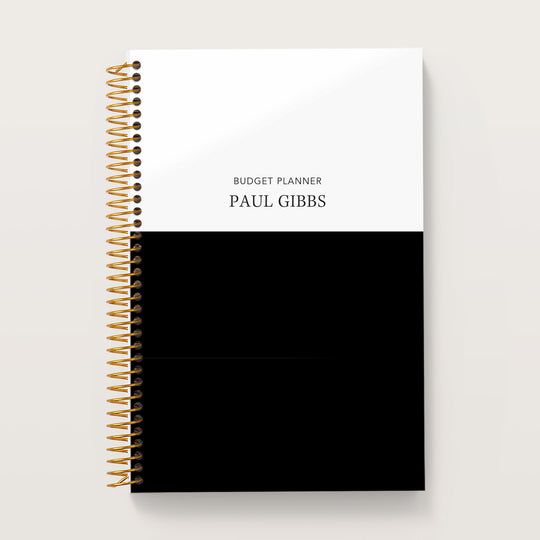 6x9 Budget Planner - White Black Color Block