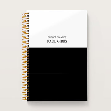 6x9 Budget Planner - White Black Color Block