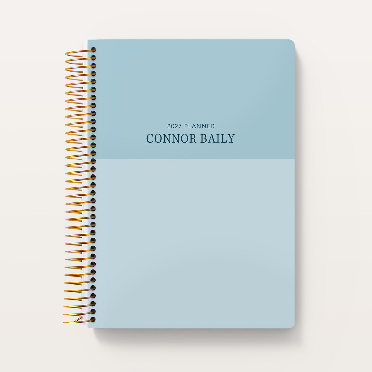 Blue Color Block cover on a 6×9 Posy planner